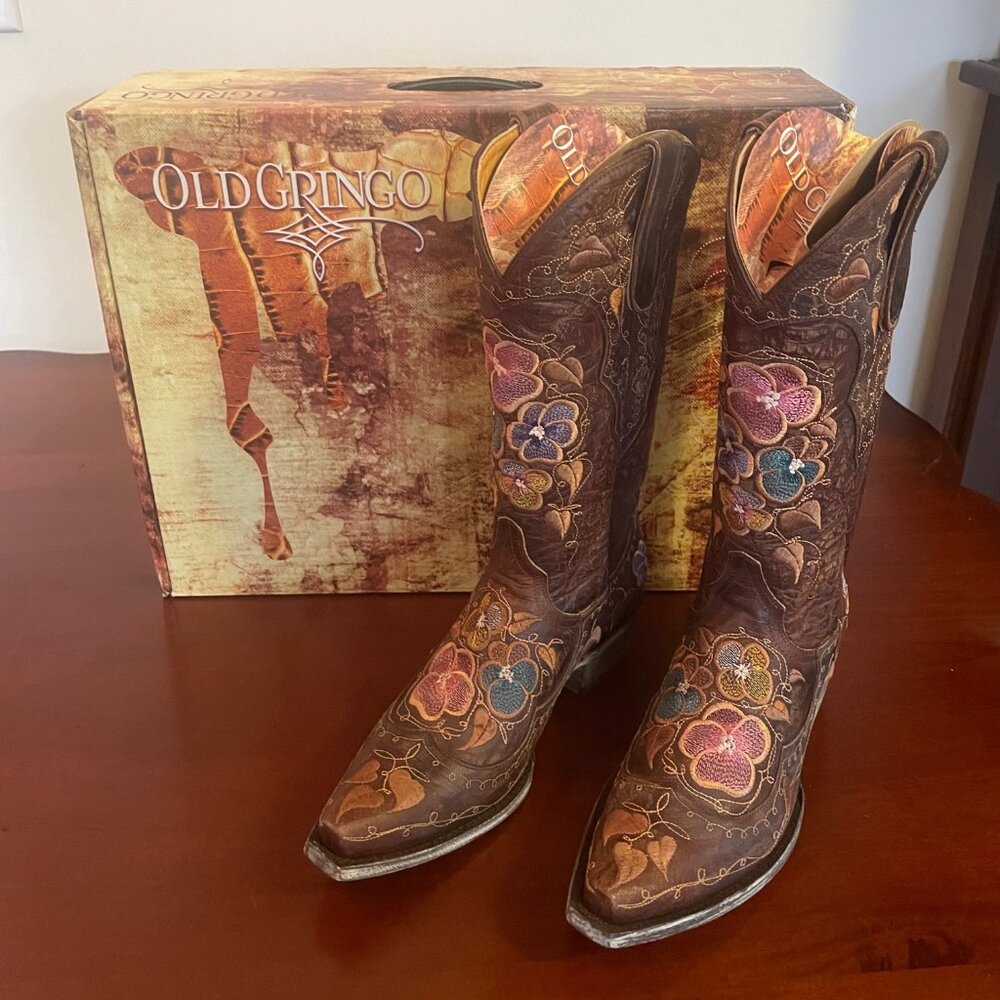 Old Gringo Pansy Mango/Brass Boot, Size 7 - Never Worn